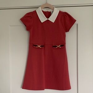 Janie and Jack Pink Dress with White Peter Pan Collar